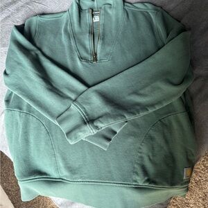 Carhartt Women's Zip-Up Sweater in Forest Green